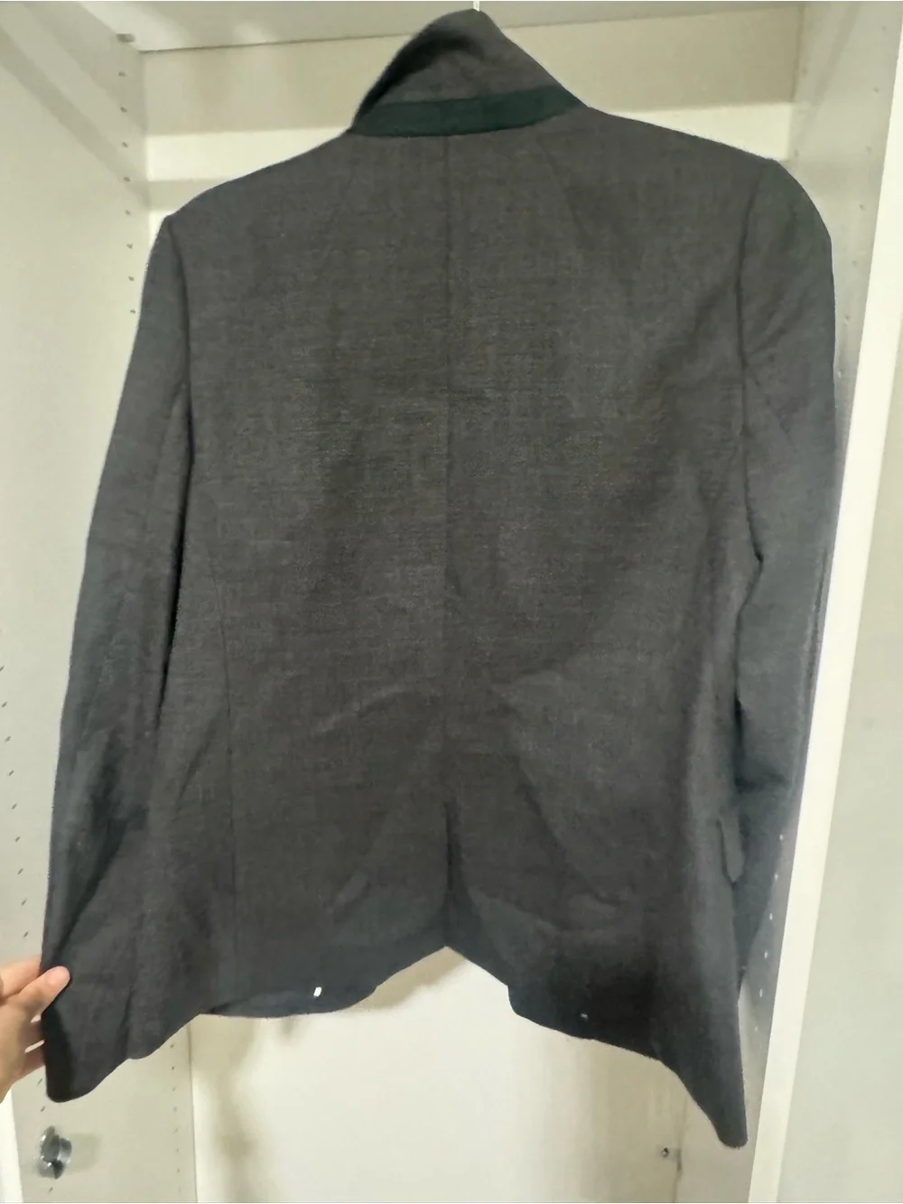 J. Crew Gray Wool Stand-Collar Regent Blazer